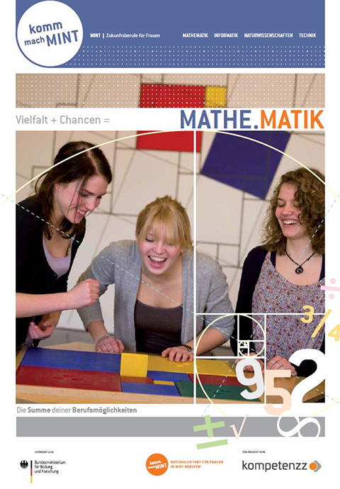 Bild für Vielfalt + Chancen = Mathematik. Die Summe deiner Berufsmöglichkeiten