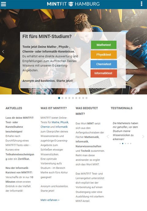 Bild für MINTFIT Hamburg – Test- und Lernangebote für die MINT-Fächer