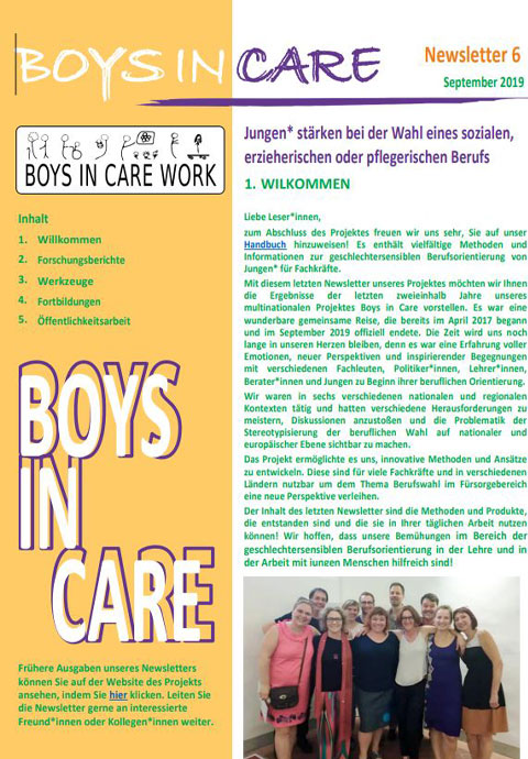 Bild für Boys in Care: Projektergebnisse und Materialien