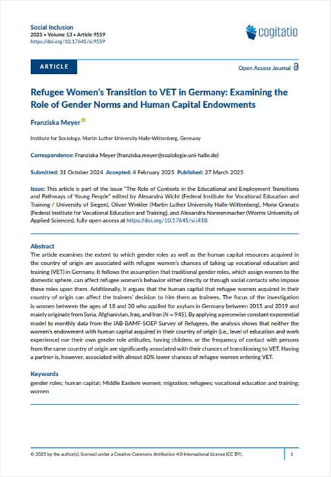 Bild für Refugee Women’s Transition to VET in Germany