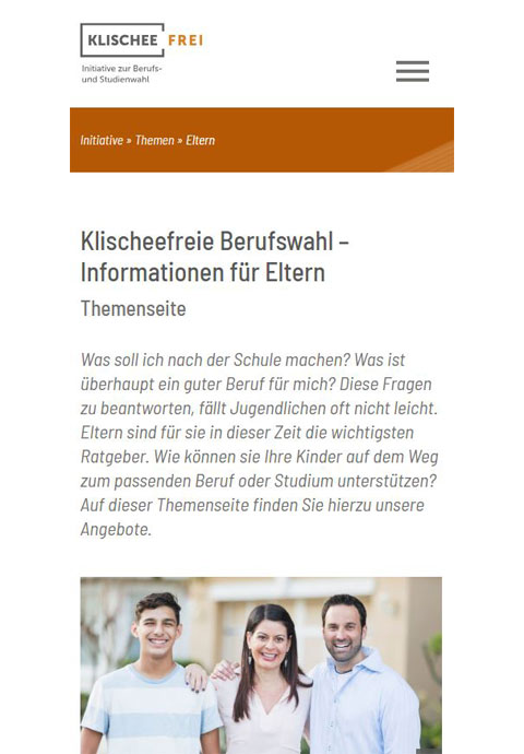 Bild für Klischeefreie Berufswahl – Informationen für Eltern