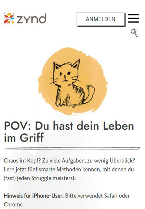 Bild für POV: Du hast dein Leben im Griff