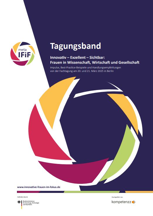 Bild für Tagungsband: Innovativ – Exzellent – Sichtbar: Frauen in Wissenschaft, Wirtschaft und Gesellschaft