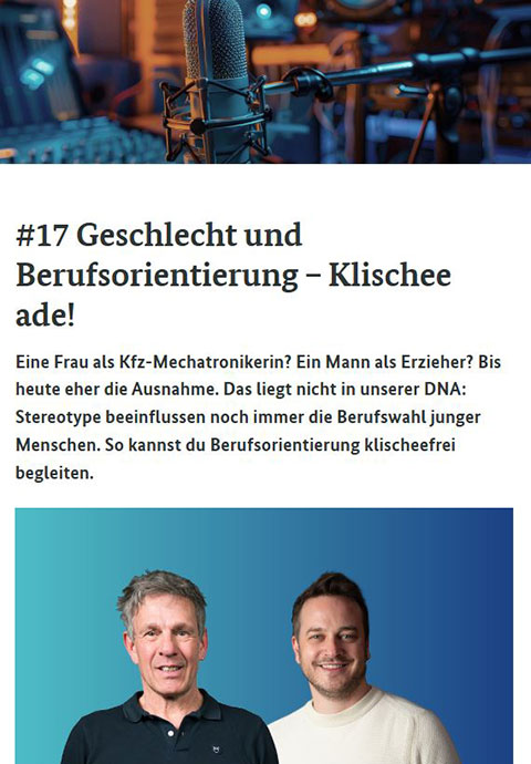 Bild für #17 Geschlecht und Berufsorientierung – Klischee ade!