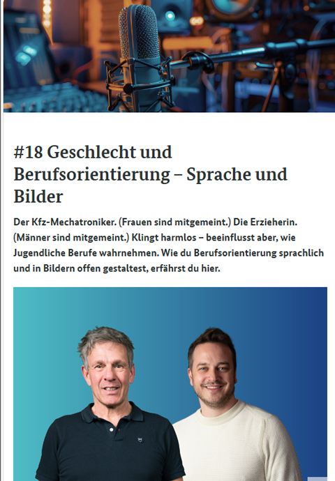 Bild für #18 Geschlecht und Berufsorientierung – Sprache und Bilder