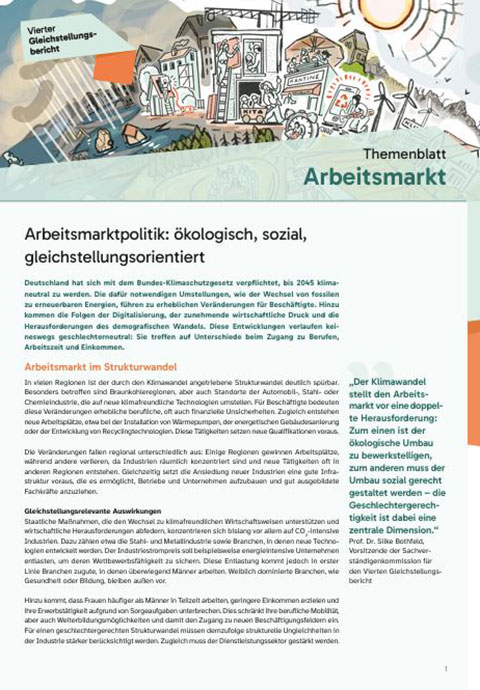 Bild für Arbeitsmarktpolitik: ökologisch, sozial,  gleichstellungsorientiert