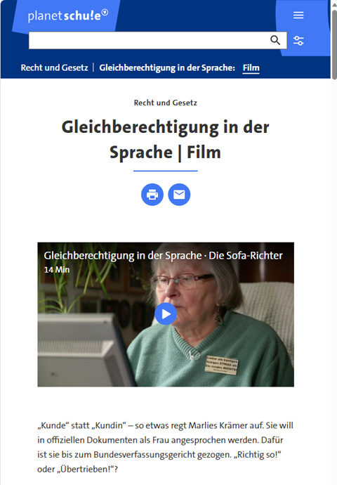Bild für Gleichberechtigung in der Sprache