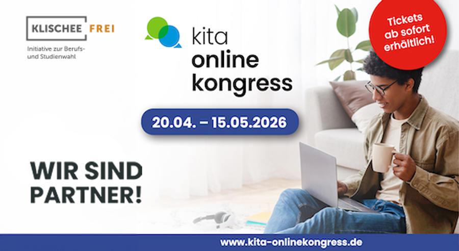 Kita-Onlinekongress 2026: Initiative Klischeefrei ist ideeller Partner!
