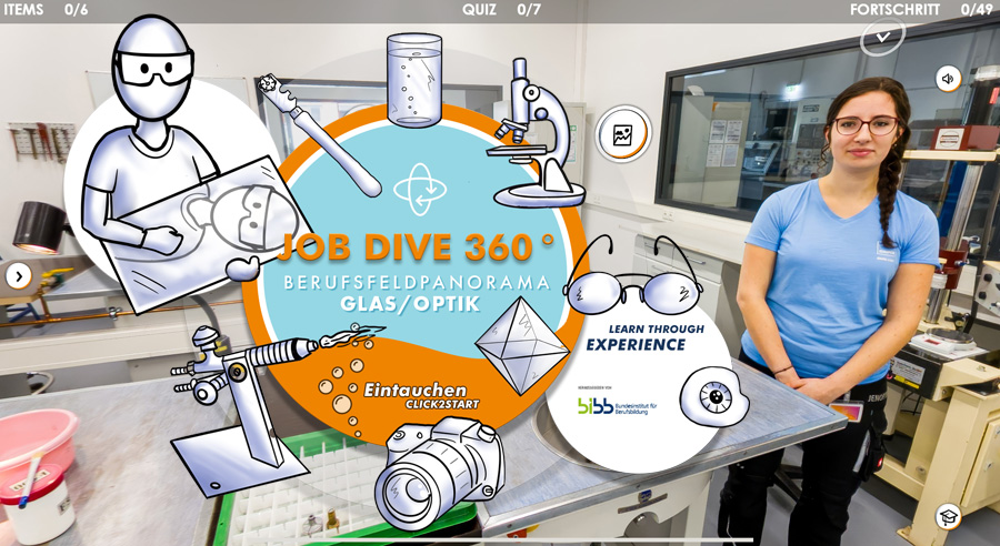 Durchblick behalten: Neues „Job Dive 360°“-Berufsfeldpanorama Glas/Optik