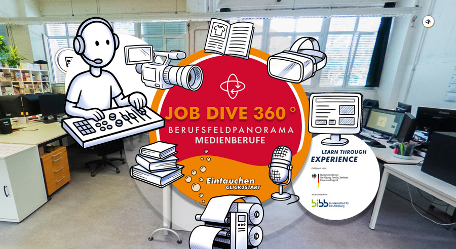 Neues „Job Dive 360&deg;“-Berufsfeldpanorama stellt Medienberufe vor