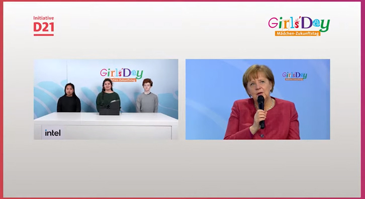 Girls'Day-Auftakt 2021 mit Bundeskanzlerin Angela Merkel