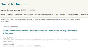 Ethnic Differences in Gender‐Typical Occupational Orientations Among Adolescents in Germany